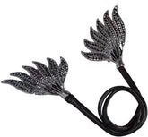 12 Pc Silver Leaf Rhinestone Crystal Deft Bun Maker - Twist French Donut Lazy Hair Curler for Party Hair Styling for Gilrs and Women